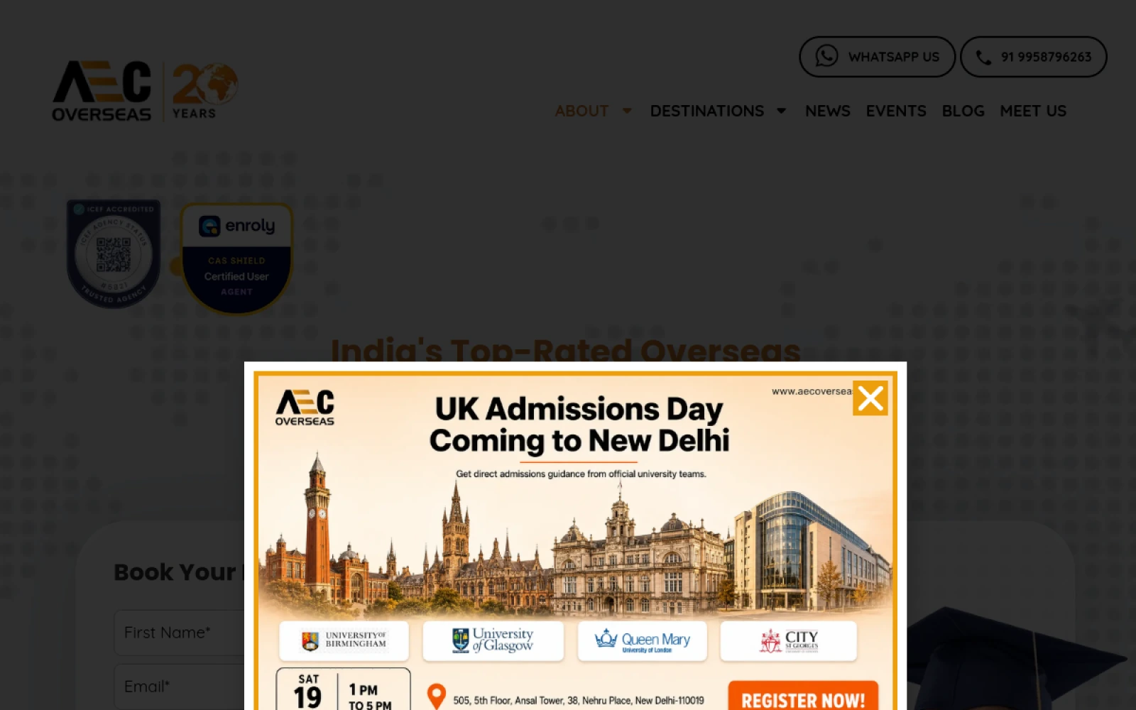 AEC Overseas website preview