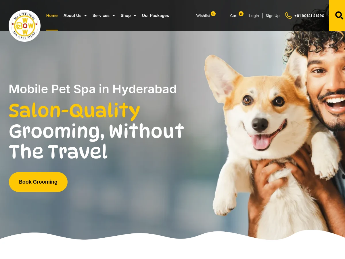 Bow Wow Pet Store website preview